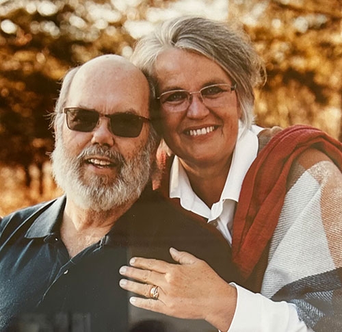 Kristi Hager with her late husband, Bob ...